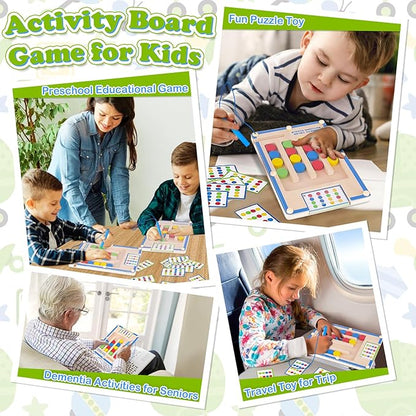 Kids Montessori Magnetic Wooden Toys: 3 4 5 6 7 Year Old Birthday Gift for Boys Girls Age 4-7 Preschool Educational Learning Activities Toy Sensory Autistic Puzzle Maze Game Present for Toddlers