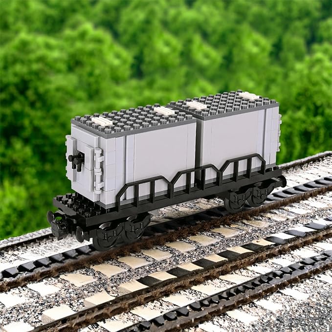 6IN1 City Freight Train Car Building Set, DIY Toys for Teens and Adults, Compatible with Lego 630 Building Accessory (6IN1 Train Set)