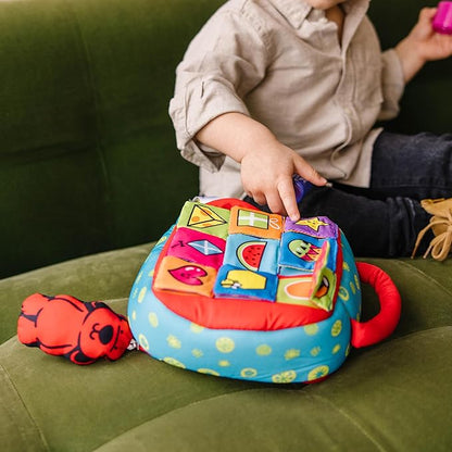 Melissa & Doug K's Kids Take-Along Shape Sorter Baby Toy With 2-Sided Activity Bag and 9 Textured Shape Blocks Sensory Toys, Travel Shape Sorter Toys For Toddlers And Infants
