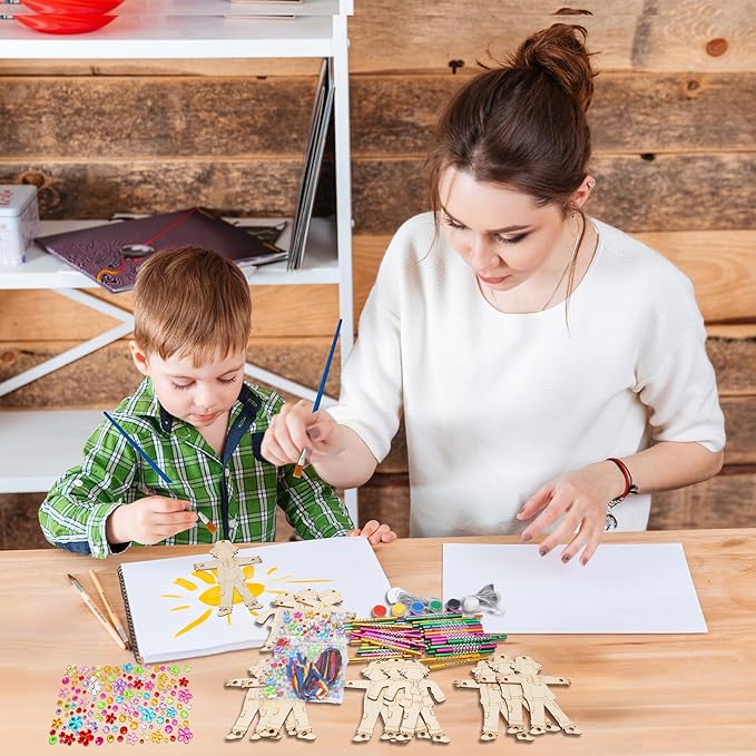 Fennoral 12 Pack Scarecrow Wind Chime Kit for Kids Make You Own Scarecrow Craft Kit DIY Arts and Crafts for Boys Girls Fall Art Activities Halloween Autumn Harvest Thanksgiving Decoration