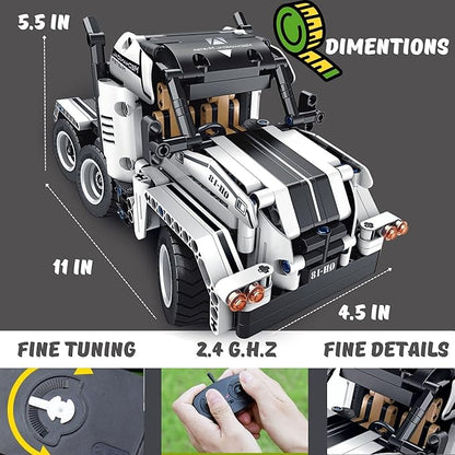 Remote Control Truck for Boys 8-12 Building Blocks Set Build Your own RC Semi Truck Toy A Fun Engineering Kit Stem Building Toy and Cool Birthday for 7, 8, 9, 10+ Years Old Boys