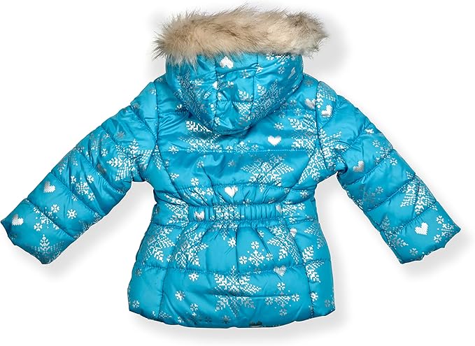 Arctic Quest Little Girls Bib Snow Pants and Ski Jacket Water-Resistant Snowsuit For Kids Winter Jacket For Girls