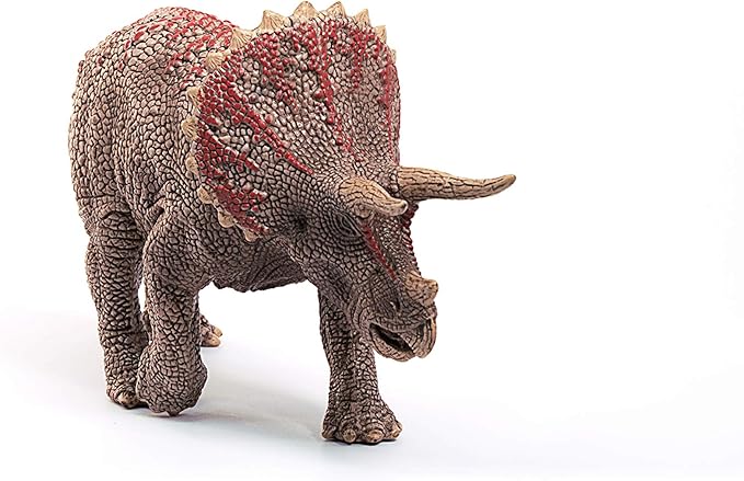 Schleich Dinosaurs Realistic Triceratops Dinosaur Figure - Authentic and Highly Detailed Prehistoric Jurassic Dino Toy, Highly Durable for Education and Fun for Boys and Girls, Ages 4+