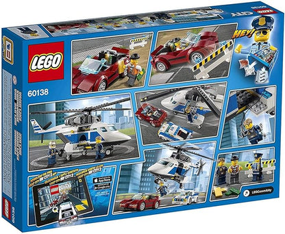 LEGO City Police High-Speed Chase 60138 Building Toy with Cop Car, Police Helicopter, and Getaway Sports Car (294 Pieces)
