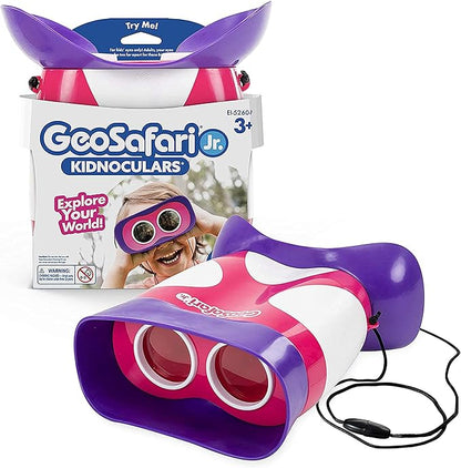 Educational Insights GeoSafari Jr. Kidnoculars Pink Binoculars For Toddlers & Kids, Gift for Toddlers Ages 3+
