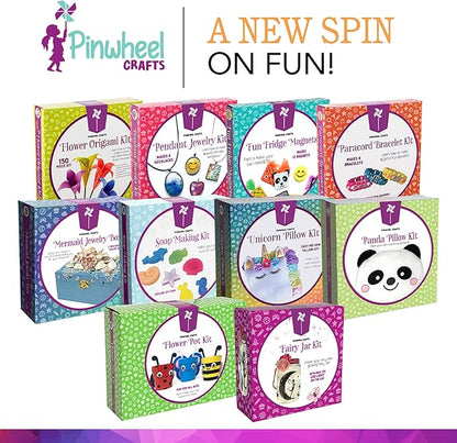 Pinwheel Crafts DIY Kaleidoscope Kit for Kids - Educational Science Art Craft Kit with Glowing Stars