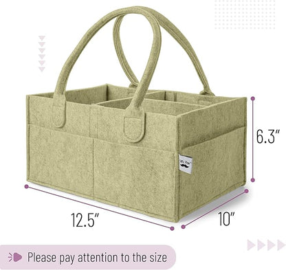 Mr. Pen- Baby Diaper Caddy Organizer, Olive Calm, Nursery Storage Bin and Car Organizer for Diapers and Baby Wipes