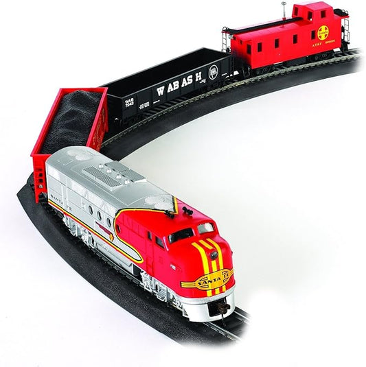 Bachmann Trains - Santa Fe Flyer Ready To Run Electric Train Set - HO Scale 19.50 x 3.00 x 13.25 Inches