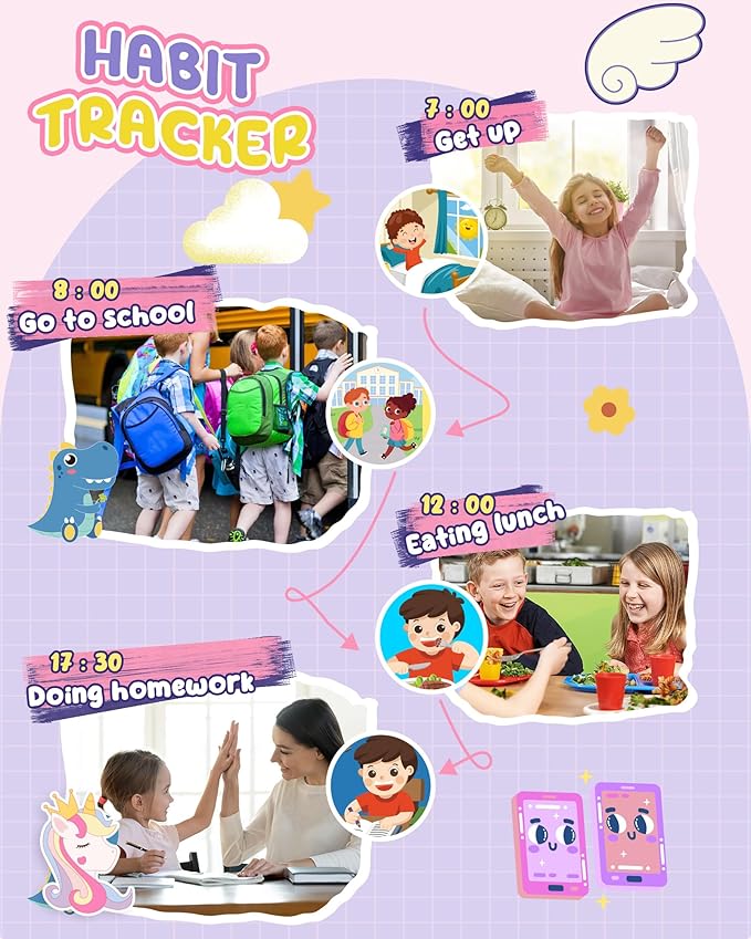 UCIDCI Kids Smart Phone Toys for Girls Ages 3-7 with Dual Camera - Toddler Phone Toys with Learning Games, Travel Toys with MP3 Music Player for Christmas, Birthday Gifts for 3 4 5 6 7 Year Old Boys