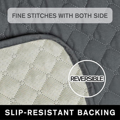 XINEAGE Water Resistant Recliner Cover, Nonslip Recliner Chair Covers for Reclining Chair with Pockets, Quilted Thick Recliner Slipcovers for Pets and Kids (Recliner Chair, Dark Gray)