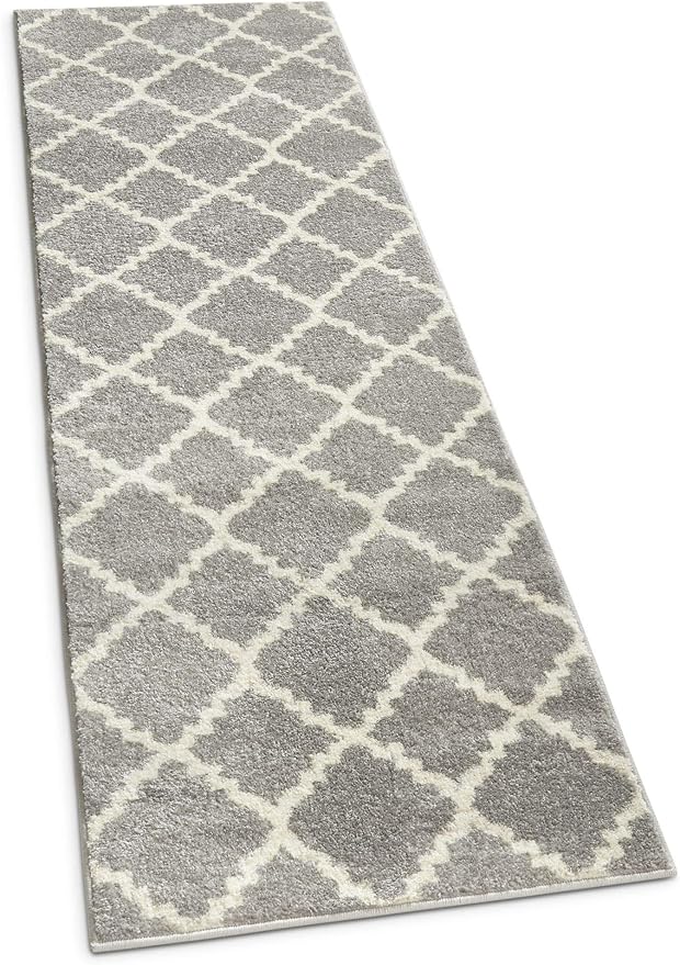 Well Woven Sydney LuLu's Lattice Grey Modern Geometric Trellis Area Rug 2'7" x 9'10" Runner