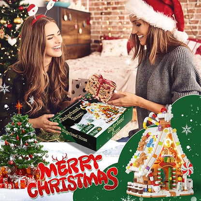 Christmas Gingerbread House Lighting Building Set, Fairy Christmas Village House Collection Lighted Building Toys, Ideal Gifts for Xmas, Home Decor Adult Kids 6+