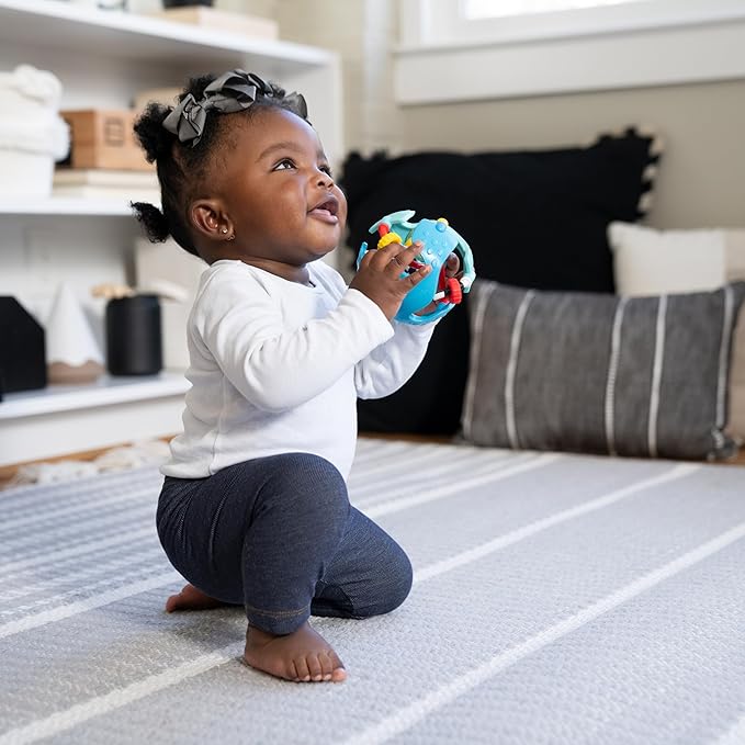 Baby Einstein Rattle & Sense Sensory Ball, Multisensory Baby Toy with Bead Chasers, Rattle Sounds & Textures, Easy to Grasp, Ages 3 Months+