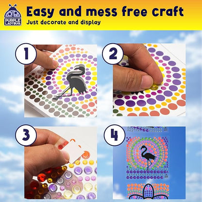 SUNGEMMERS Window Art Kids Crafts - Fun Arts and Crafts for Kids Ages 8-12 & Birthday Gifts for Girls 6 7 8 9 10 Year Old - Crafts for Girls 8-12, Valentines Gifts for Kids 6-8 7-10, Toys for Ages 5-7