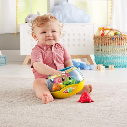 Fisher-Price Baby & Toddler Toy Laugh & Learn Magical Lights Fishbowl with Smart Stages Learning Content for Infants Ages 6+ Months