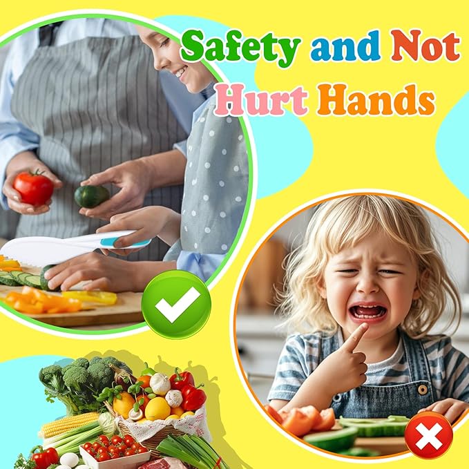 23 PCS Kids Cooking Sets, Kitchen Tools for Toddlers' Real Cooking, Kids Kitchen Knife Set with Cutting Board Kid Safe Knives Peeler Sandwich Cutters Crinkle Cutter, for Girls Boys