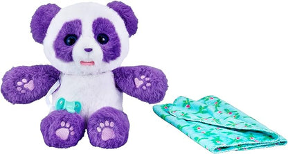 Little Live Pets WODJ4 Cozy Dozys: Petals The Panda | Interactive Plush Toy Panda. 25+ Sounds and Reactions. Magical Eye Movement. Blanket, Pacifier for Kids Ages 4+, Multicolor (26400)
