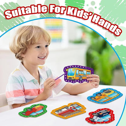 Quilinz Lacing Cards,Sewing Kit for Kids,Fine Motor Toys,Shoe Tying Practice,Classroom Must Haves,Manipulatives for Preschoolers,Homeschool Supplies,Preschool Learning Activities,Toddler Crafts