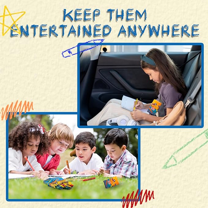 Bedwina Bulk Crayons - 576 Crayons - Case of 144 4-Packs, Premium Color Crayons Bulk School Supplies for Kids and Toddlers Bulk Non-Toxic for Party Favors, Restaurants, Goody Bags Stocking Stuffers