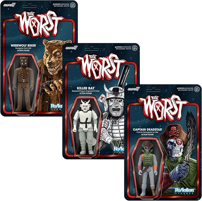 Super7 The Worst Killer Bat (Scum Squad) - 3.75" The Worst Action Figure with Accessory Collectibles and Retro Toys