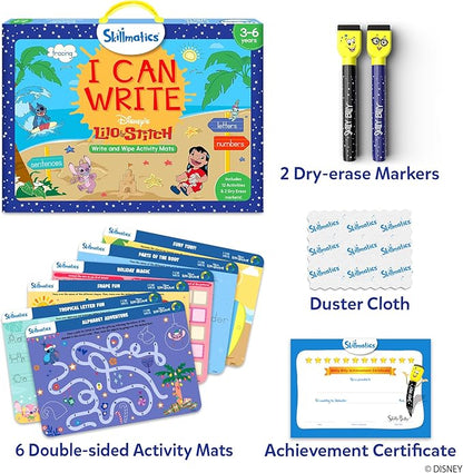 Skillmatics I Can Write Disney's Lilo & Stitch - Reusable Preschool Learning Activities, Educational Toy and Game, Back to School Supplies, Gifts for Students, Kids, Toddlers Ages 3, 4, 5, 6