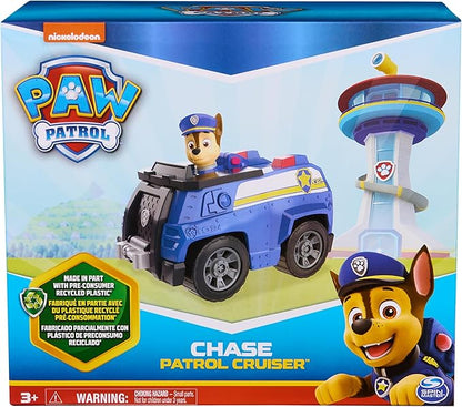 Paw Patrol, Chase’s Patrol Cruiser, Toy Car with Collectible Action Figure, Sustainably Minded Kids Toys for Boys & Girls Ages 3 and Up