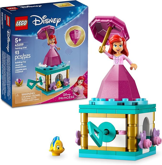 LEGO Disney Princess Twirling Ariel Toy - Building Toy for Kids, Girls and Boys, Ages 5+ - Little Mermaid Toy for Fans of Movie - Ariel Doll Gift Idea for Birthdays - 43259