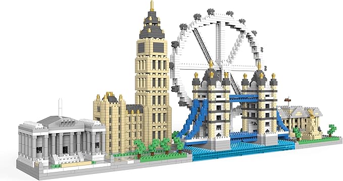 dOvOb Architecture London Skyline Collection Micro Mini Blocks Set Model Kit and Gift for Kids and Adults (3076 Pieces)