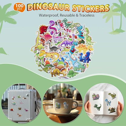 HURSROOR 196PCS Dinosaur Party Favors, Dinosaur Birthday Party Supplies for 24 Kids, Dinosaur Goodie Bags for Kids Birthday, Dinosaur Party Decorations Dino Party Favors for Boys Girls