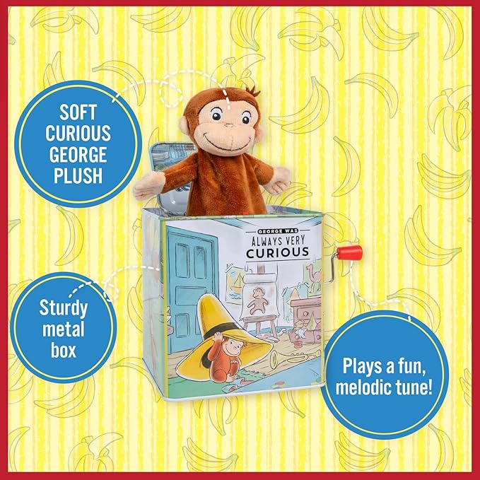 Kids Preferred Curious George Jack-in-The-Box - Musical Toy for Babies