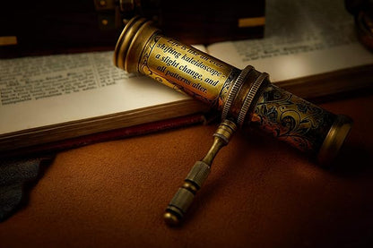 Handmade Kaleidoscope Educational Vintage Collection | Birthday | Any Occasion Gift for Kids and Adults (with Handle, One)