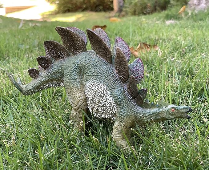 Gemini&Genius Stegosaurus Dinosaur Toy Figure for Kids, Dinosaurs Action Figurine Dino Collection Dinosaur Model Toys for Boys and Girls 4-12 Years Old（Green）