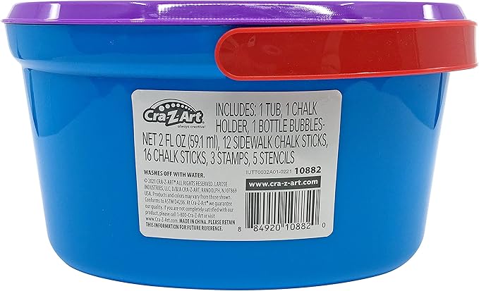 Cra-Z-Art Tub Fulla Fun Super Sidewalk Chalk Bucket