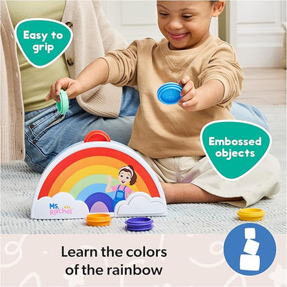 Ms. Rachel Official Electronic Rainbow Color Sorter with Lights, Music & Sounds, 7 Colors, Educational Toys & Toddler Toys for Girls & Boys Ages 1-2+