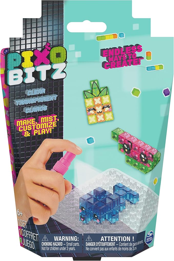 Clear Pack with 156 Exclusive Water Fuse Beads, Decos and Accessories, Makes 3D and 2D Creations with No Heat, Arts and Crafts Kids Toys