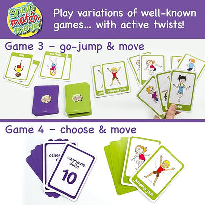 Exercise Cards for Kids - PE Equipment for Elementary School, Kids Workout Equipment Exercise Games, Classroom Exercise, PE Teacher Recess Equipment or at Home, Active Play Indoor or Outdoors