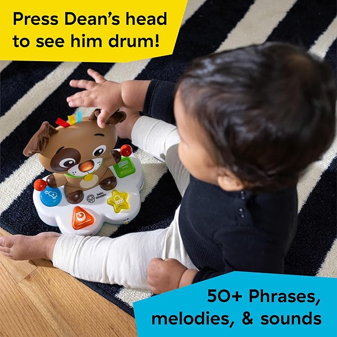 Baby Einstein Drum & Learn Dean Musical Learning Toy, Multisensory, Ages 6 Months and Up