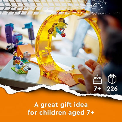 LEGO City Stuntz Smashing Chimpanzee Stunt Loop 60338 Building Toy Set for Boys, Girls, and Kids Ages 7+ (226 Pieces)
