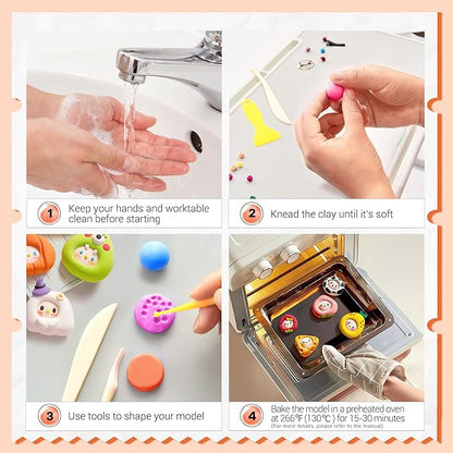 VigorFun 194 PCS Polymer Clay Kit with Sculpting Tools and Accessories, 83 Colors Non-Toxic Modeling Clay for Kids, DIY Oven Bake Clay, Arts and Crafts Gift Set for Kids Adults and Beginners