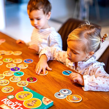 Cottify 2-Pack Wooden Memory Matching Game for Toddlers, Durable Memory Game for Toddlers 3-5 Years, Toddler Memory Game, Toddler Matching Game, Memory Games for Kids 3 and up, 72 Cards