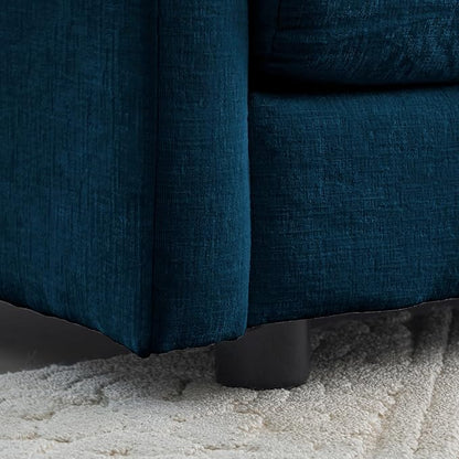 Chenille Oversized Accent Chair - 41.4”W Big Comfy Modular Cloud Chair, Cozy Armchair for Living Room, Bedroom, Kids Room, Family Room, Reading Nook, Navy Blue