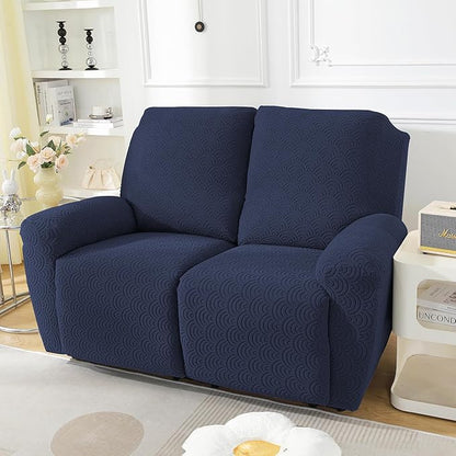 NORTHERN BROTHERS Loveseat Recliner Cover, Reclining Loveseat Covers, Love Seat Recliner Cover, Recliner Sofa Covers 2 Seater, Deep Blue