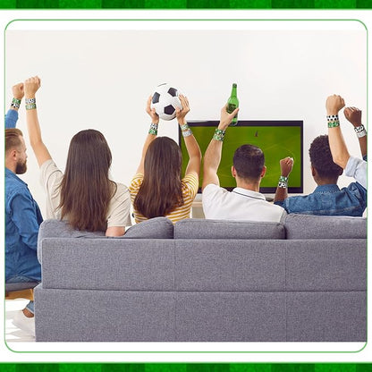 Aoriher 72 Pcs Soccer Slap Bracelets Soccer Wristbands Bracelets Bulk for Soccer Party Favors Sport Themed Bracelet