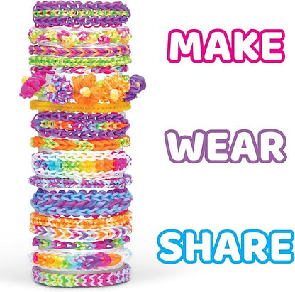 Rainbow Loom® Combo Set, Features 4000+ Colorful Rubber Bands, 2 Step-by-Step Bracelet Instructions, Organizer Case, Great Gift for Kids 7+ to Promote Fine Motor Skills