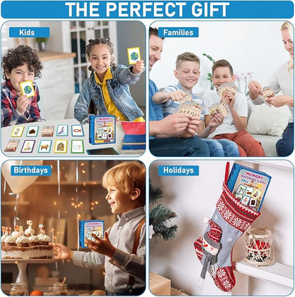 gisgfim 50 Pairs Memory Matching Game Bible Concentration Games for Kids Educational A Fun & Fast Christian Bible Theme Memory Matching Games