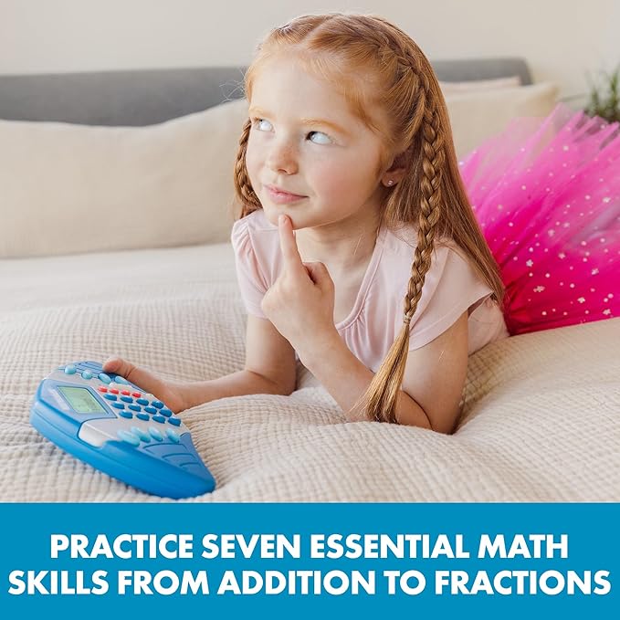 Educational Insights MathShark Digital Math Game, Handheld Electronic Math Learning Game For Kids, Ages 6+