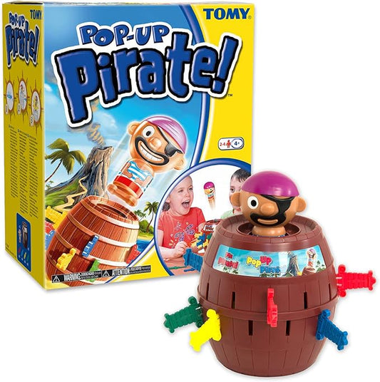 TOMY Pop Up Pirate Board Game - Swashbuckling Kids Games for Family Game Night - Christmas Gifts for Kids Fun Christmas Games and Ideas for Holiday Gifts - Family Board Games for Kids Ages 4 and Up