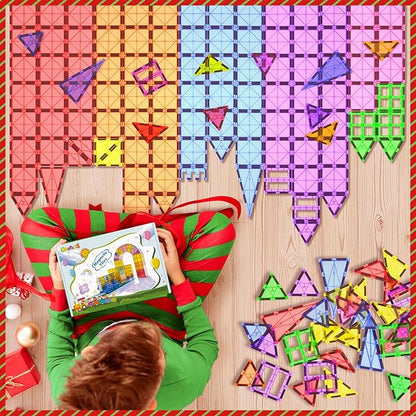 Magnetic Tiles Kids Toys for 3+ Year Old Boy and Girl Birthday Gifts, Magnet Building Blocks STEM Preschool Sensory Learning Montessori Autism Toys for Toddlers Kids Ages 3-5, 5-7, 4-8
