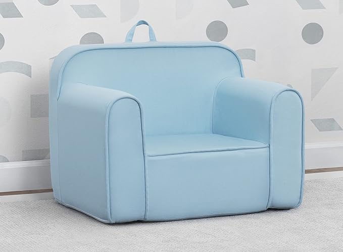 Delta Children Cozee Chair for Kids for Ages 18 Months and Up, Light Blue