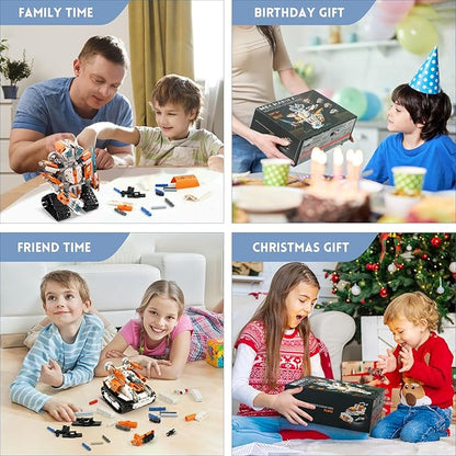 5 in 1 STEM Robot Building Kit, App & Remote Control Robot RC Toy for Kids, 689 Pcs Building Blocks Set, DIY Engineering Robotics Birthday Gift for Boys Girls Age 6 7 8 9 10 11 12 14+ Year old